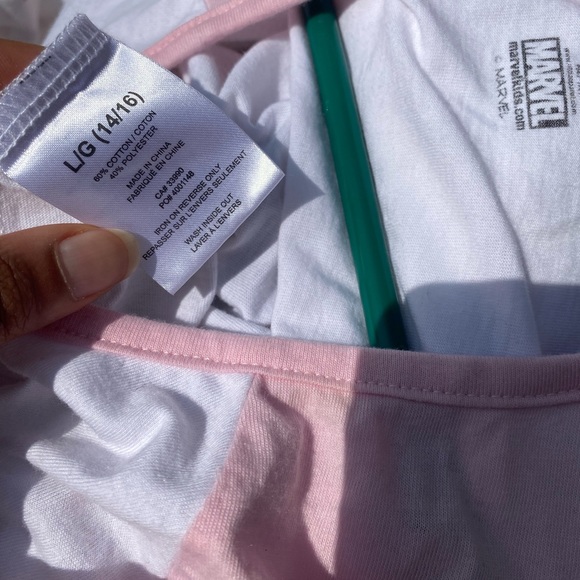 Purple and pink marvel glitter long sleeve tee - Picture 4 of 8